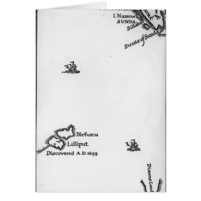 Cartão Mapa de Lilliput e de Blefuscu (Frente)