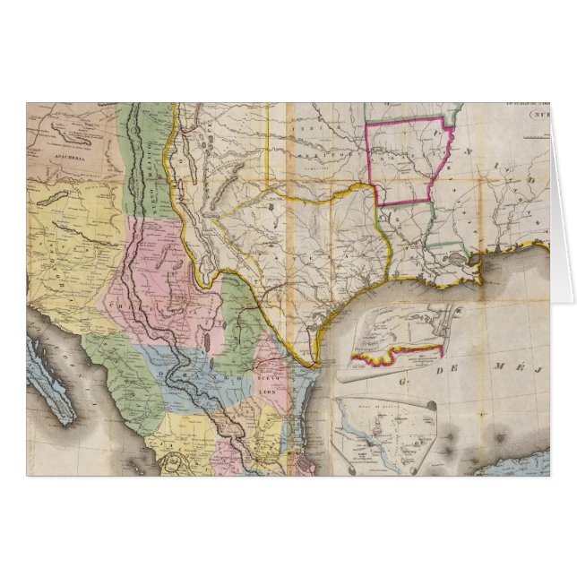 Cartão Mapa de los Estados Unidos da América (Frente Horizontal)