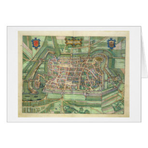 Cartão mapa de Luneburg, de "Civitates Orbis Terrarum" b