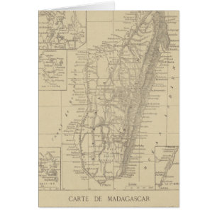 Cartão Mapa de Madagascar