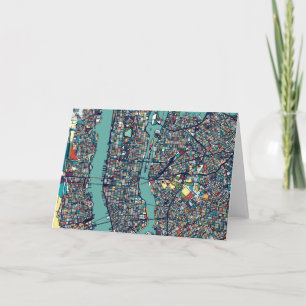 Cartão Mapa de Manhattan Nova Iorque