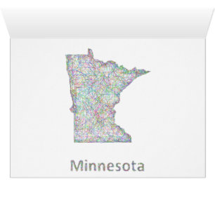 Cartão Mapa de Minnesota
