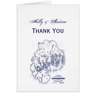 Cartão Mapa de MN da Ilha do Deserto do Monte Estilizado 