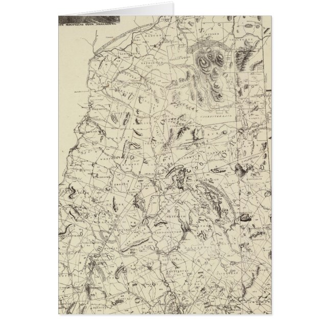 Cartão Mapa de New Hampshire 1816 (Frente)