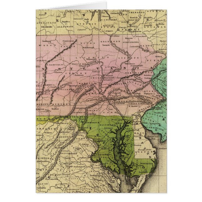 Cartão Mapa de Olney para os Estados Unidos (Frente)