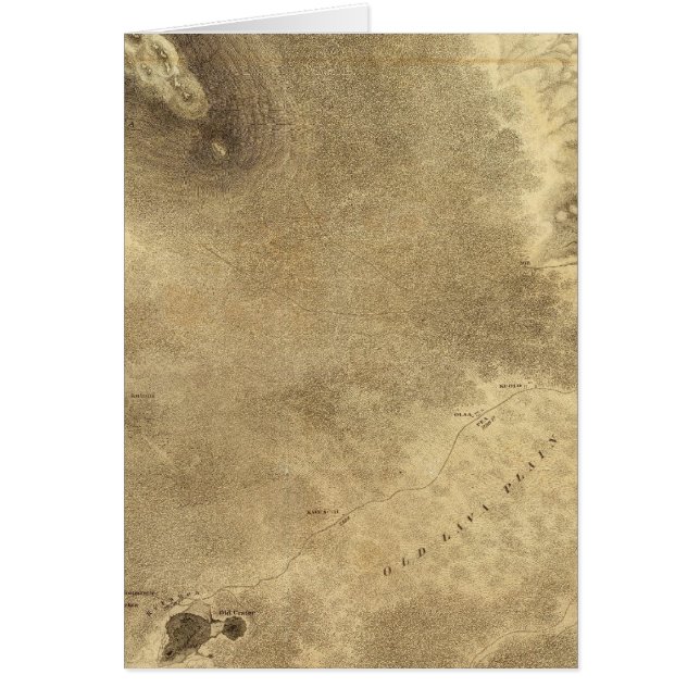 Cartão Mapa de Parte da Ilha do Havaí (Frente)