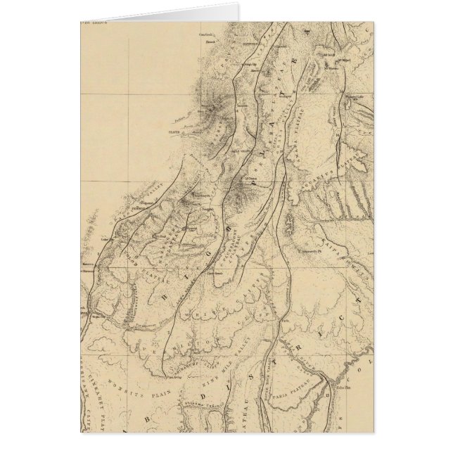 Cartão Mapa de partes de Utah (Frente)