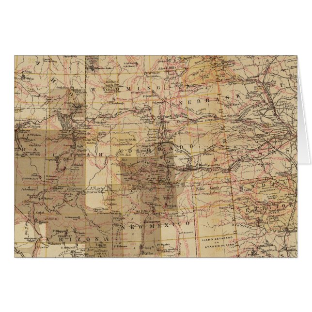 Cartão Mapa de progresso de 1878 dos Inquéritos Geográfic (Frente Horizontal)