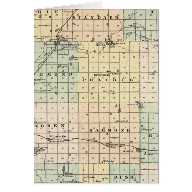 Cartão Mapa de Ruas do Condado de Croix (Frente)
