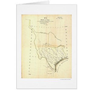 Cartão Mapa de Texas & de estados mexicanos pelo curtidor
