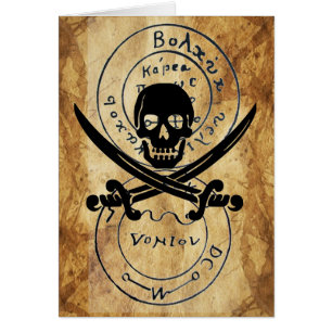 CARTÃO MAPA DE TRATAMENTO ANTICO TALISMAN/PIRATAS