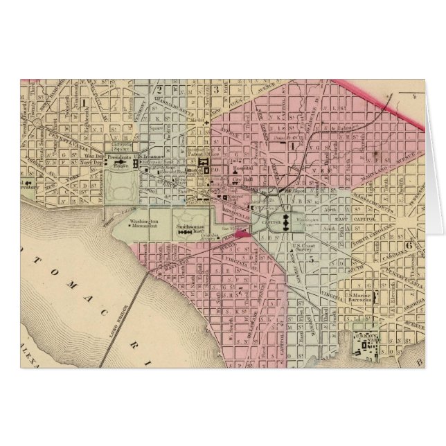 Cartão Mapa de Washington por Mitchell (Frente Horizontal)