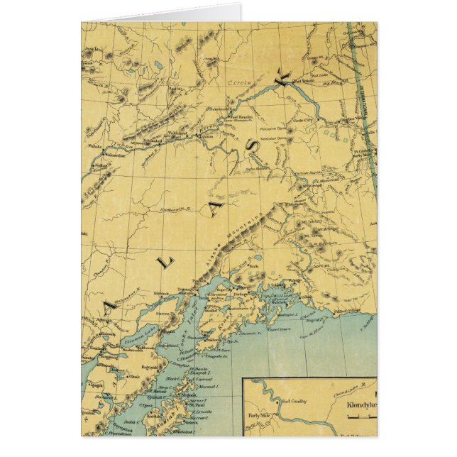 Cartão Mapa Do Alasca (Frente)