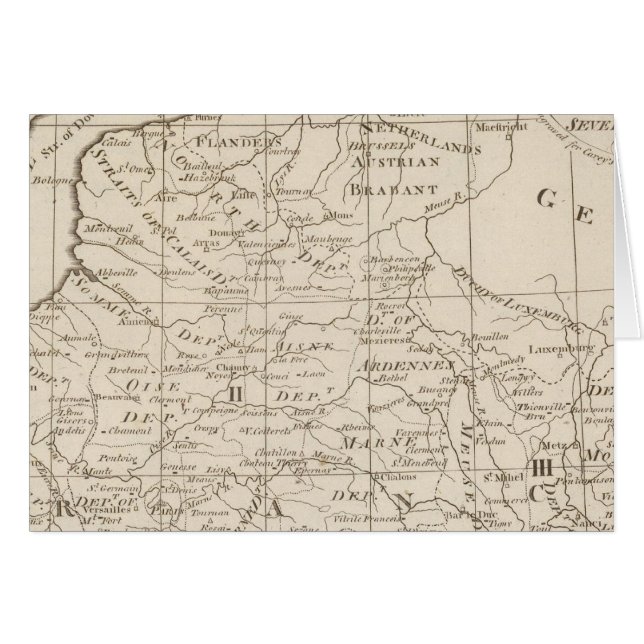 Cartão Mapa do assento da guerra na França 2 (Frente Horizontal)