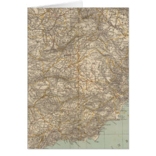 Cartão Mapa Do Atlas Da Espanha E De Portugal