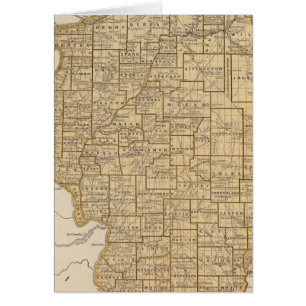 Cartão Mapa do Atlas de Illinois