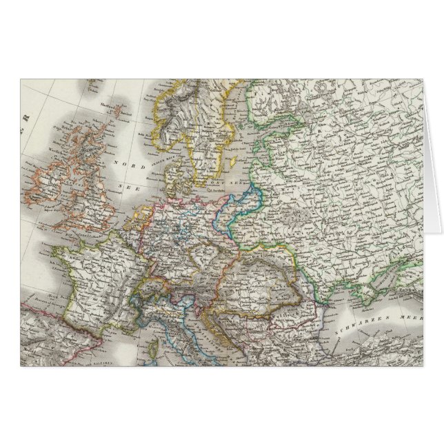 Cartão Mapa do Atlas Europa (Frente Horizontal)