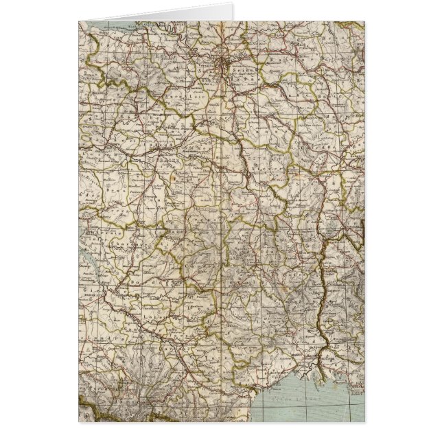 Cartão Mapa do Atlas France (Frente)