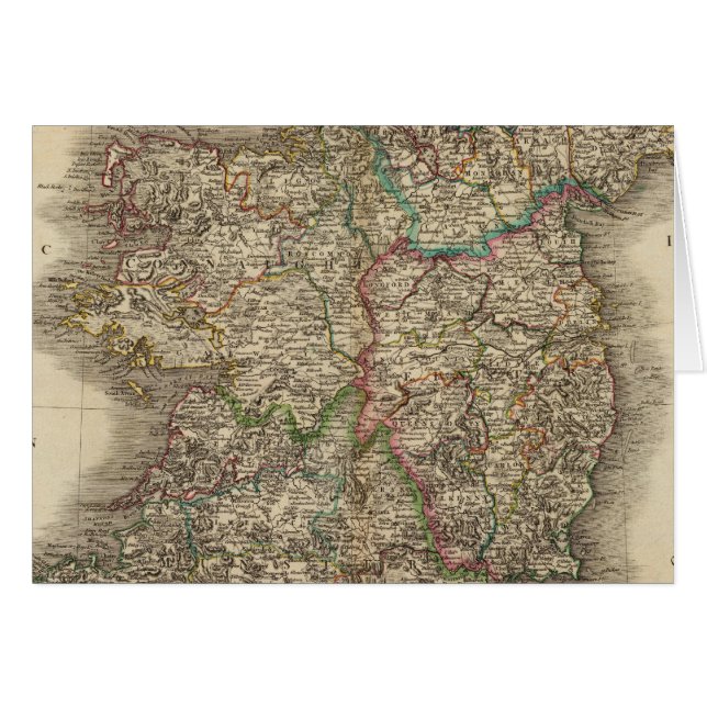 Cartão Mapa do Atlas Irlanda (Frente Horizontal)