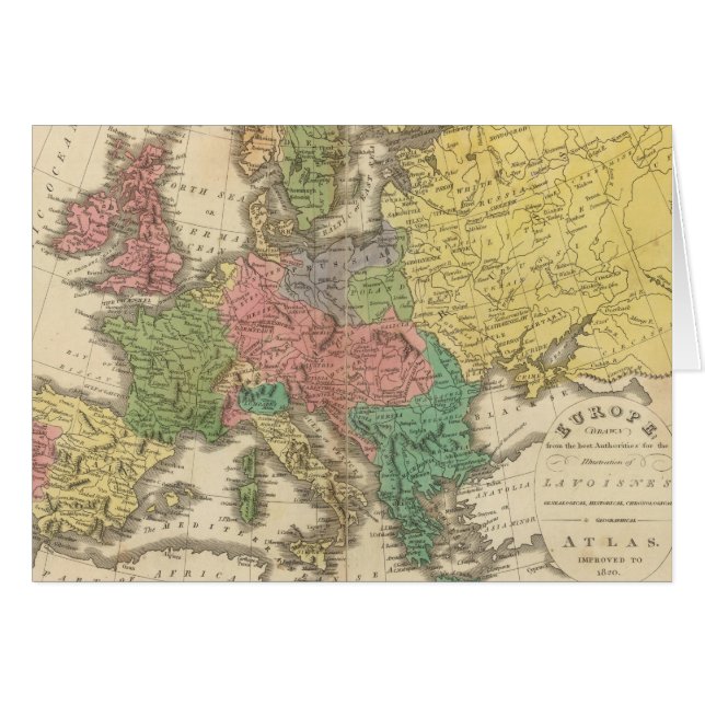 Cartão Mapa do Atlas Religioso da Europa (Frente Horizontal)
