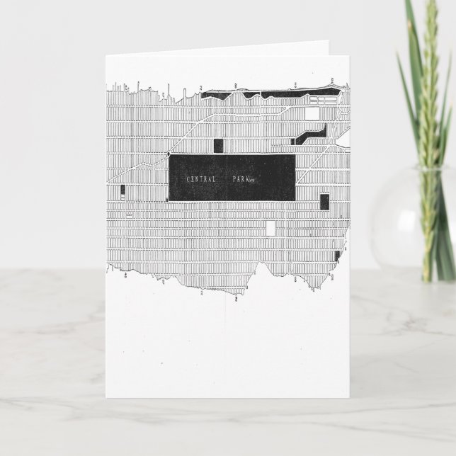 Cartão Mapa do Central Park Nova York 1880, Interior em B (Frente)