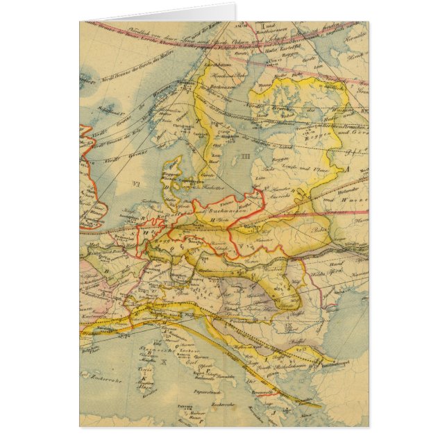 Cartão Mapa do Clima da Europa (Frente)