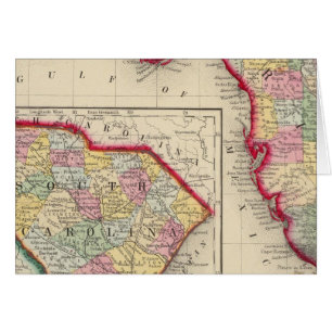 Cartão Mapa Do Condado Da Flórida