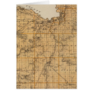 Cartão Mapa do Condado de Blue Earth, Minnesota