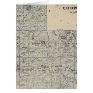 Cartão Mapa do Condado de Carver, Minnesota