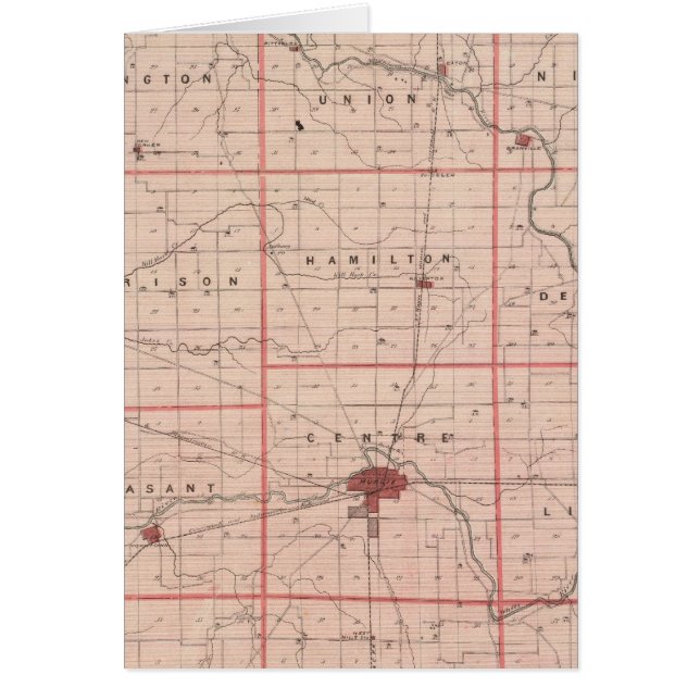 Cartão Mapa do condado de Delaware (Frente)