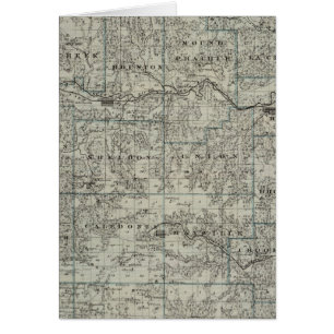 Cartão Mapa do Condado de Houston, Minnesota