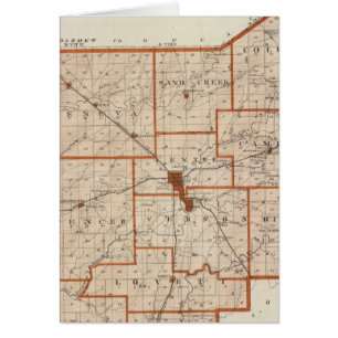 Cartão Mapa do Condado de Jennings