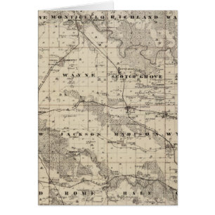 Cartão Mapa do Condado de Jones, Estado de Iowa