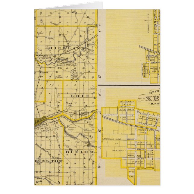 Cartão Mapa do Condado de Miami (Frente)