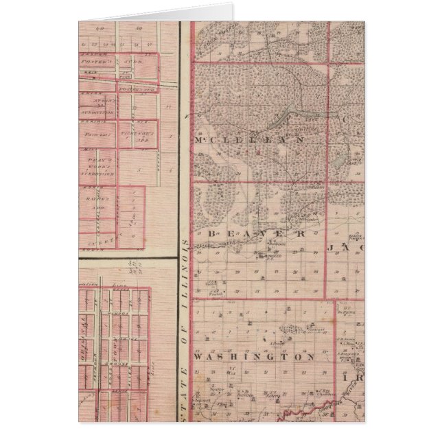 Cartão Mapa do Condado de Newton com a Goodland e Kentlan (Frente)
