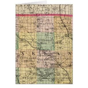 Cartão Mapa do condado de Oakland, Michigan