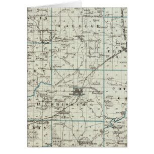 Cartão Mapa do Condado de Saline