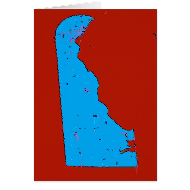 Cartão Mapa do Delaware (Frente)
