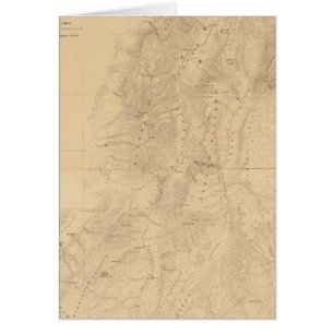 Cartão Mapa do distrito do alto planalto de Utah