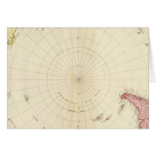 Cartão Mapa do hemisfério Sul