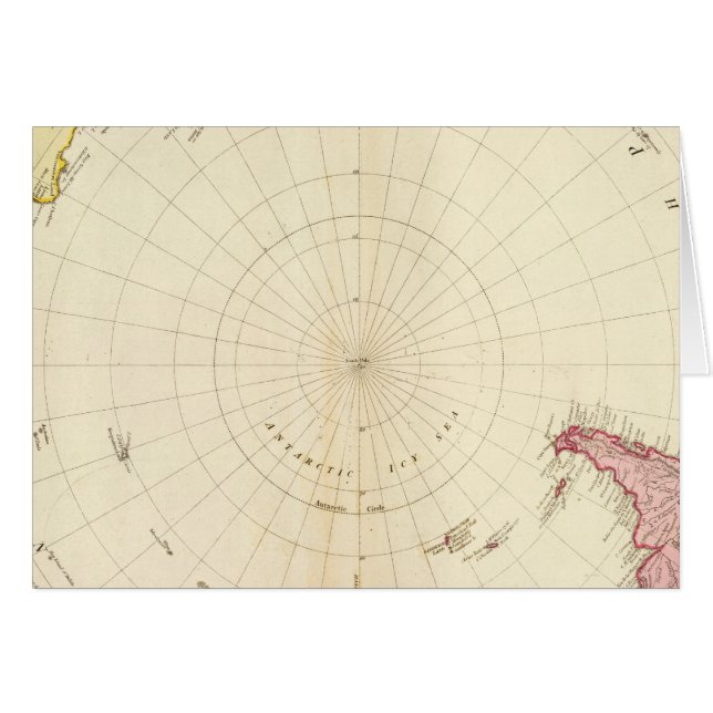 Cartão Mapa do hemisfério Sul (Frente Horizontal)