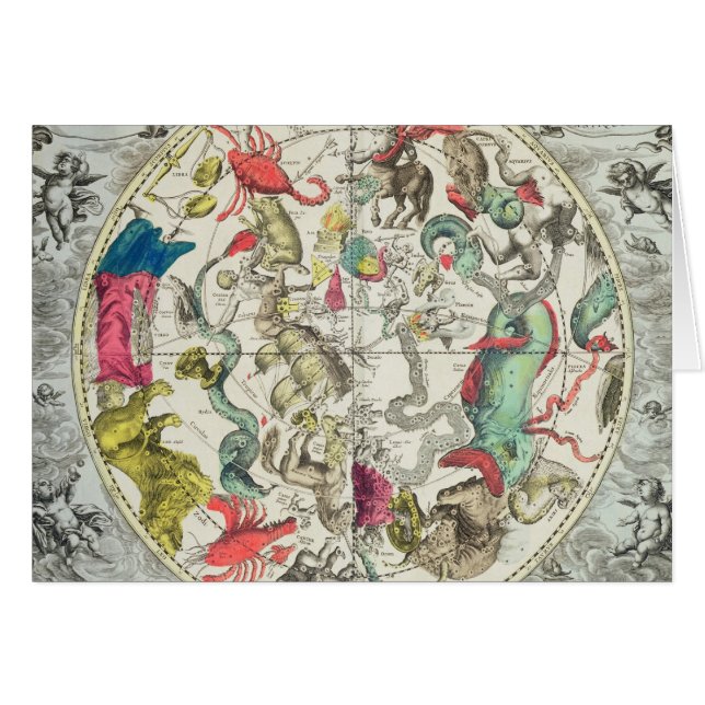 Cartão Mapa do hemisfério sul (Frente Horizontal)