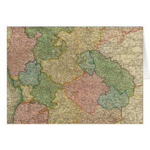 Cartão Mapa do Império Alemão