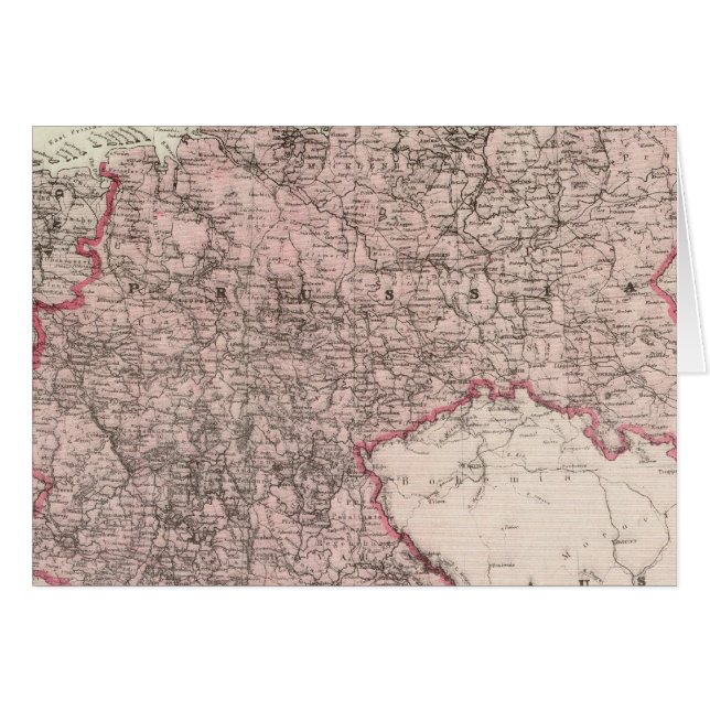 Cartão Mapa do Império Alemão (Frente Horizontal)