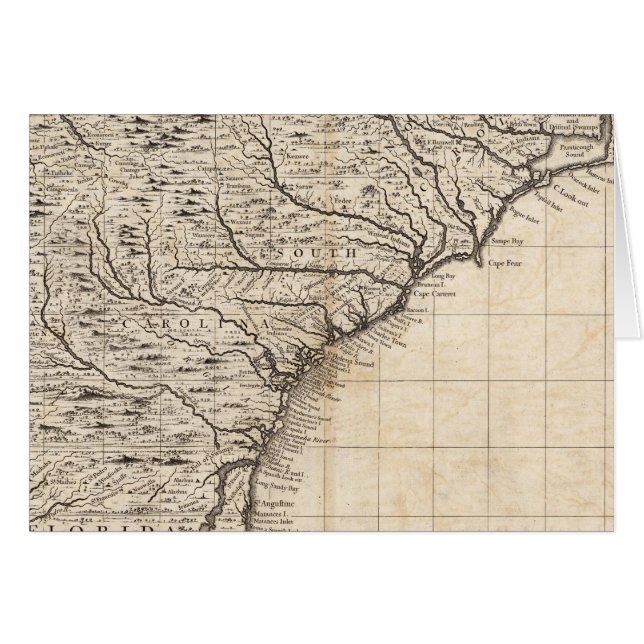 Cartão Mapa do Império Britânico na América 10 (Frente Horizontal)