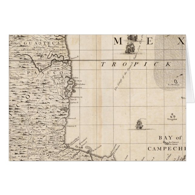 Cartão Mapa do Império Britânico na América 13 (Frente Horizontal)