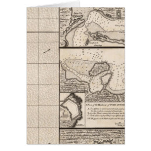 Cartão Mapa do Império Britânico na América 16