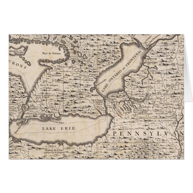 Cartão Mapa do Império Britânico na América 6 (Frente Horizontal)
