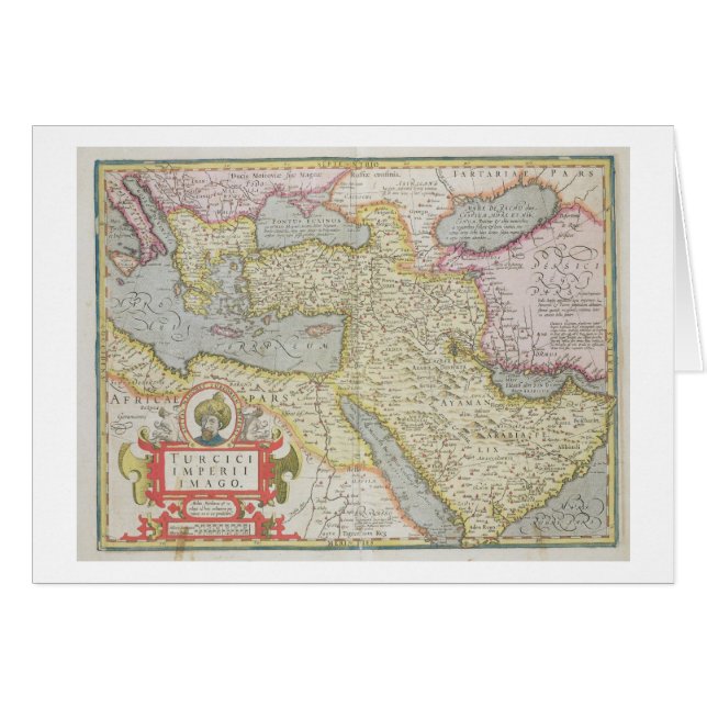 Cartão Mapa do império turco, do Mercator 'Atla (Frente Horizontal)
