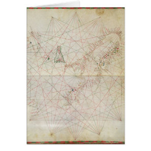 Cartão Mapa do mar de adriático